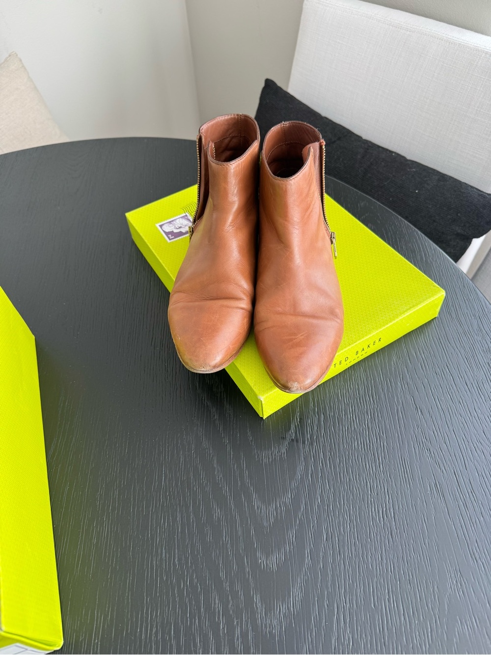 Ted Baker Ankle Boots in Cognac Brown